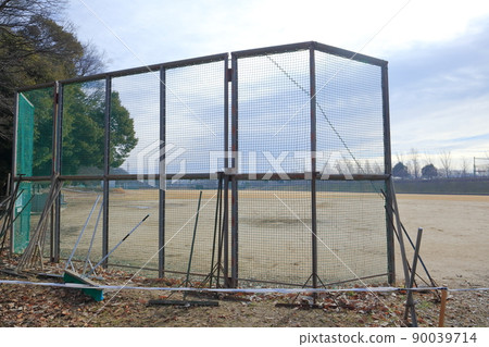 Baseball field back net (Large baseball field Ono Gokurakuji Park, Ichinomiya City, Aichi Prefecture) 90039714