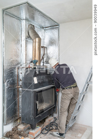 mounting on the walls of metal profile and mineral wool for thermal protection for walls. mounting on the walls of metal profile and mineral wool for thermal protection for walls. 90039949