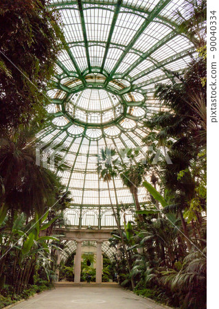 Belgium, Brussels, Royal greenhouses of Laeken, royal castle of Laeken Belgium, Brussels, Royal greenhouses of Laeken, royal castle of Laeken 90040334