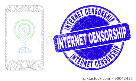 Blue Distress Internet Censorship Seal and Web Mesh Smartphone Wi-Fi Hotspot Blue Distress Internet Censorship Seal and Web Mesh Smartphone Wi-Fi Hotspot 90042455