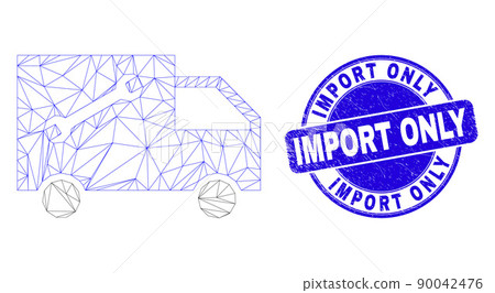 Blue Grunge Import Only Stamp and Web Carcass Service Van 90042476
