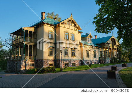 Old ancient manor in Loshitsa park in summer, Minsk, Belarus. Old ancient manor in Loshitsa park in summer, Minsk, Belarus. 90043078
