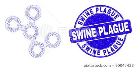 Blue Scratched Swine Plague Seal and Web Mesh Microbes Blue Scratched Swine Plague Seal and Web Mesh Microbes 90043428