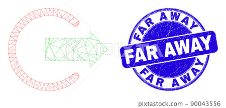 Blue Scratched Far Away Stamp Seal and Web Mesh Logout Blue Scratched Far Away Stamp Seal and Web Mesh Logout 90043556
