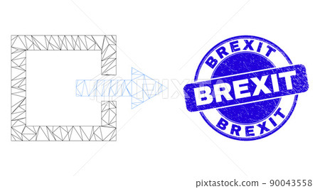 Blue Grunge Brexit Stamp and Web Carcass Log Out Blue Grunge Brexit Stamp and Web Carcass Log Out 90043558