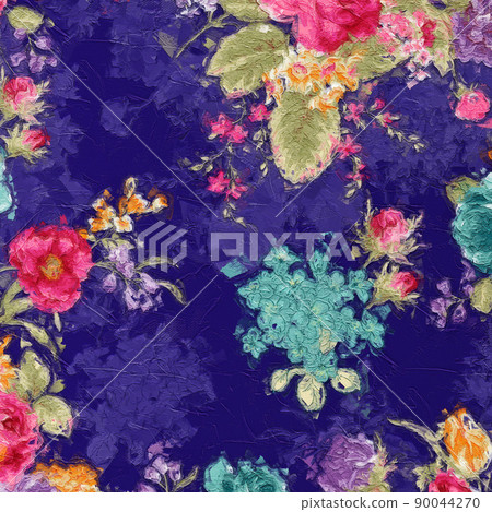 Beautiful oil painting flower illustration Beautiful oil painting flower illustration 90044270