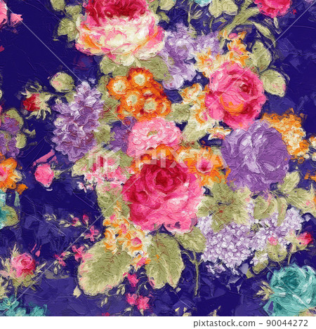 Beautiful oil painting flower illustration Beautiful oil painting flower illustration 90044272