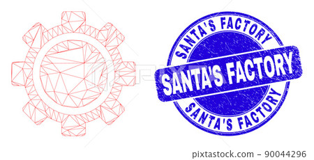Blue Grunge Santa S Factory Stamp and Web Mesh Gear Blue Grunge Santa S Factory Stamp and Web Mesh Gear 90044296
