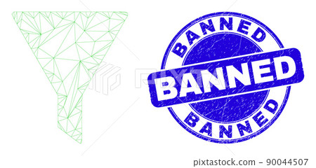 Blue Scratched Banned Stamp and Web Mesh Filter Blue Scratched Banned Stamp and Web Mesh Filter 90044507