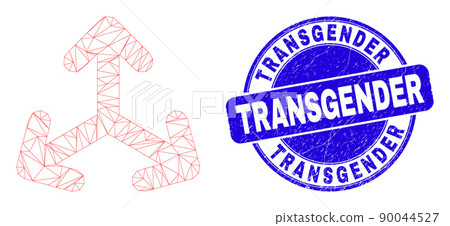 Blue Grunge Transgender Seal and Web Carcass Expand Arrows 90044527