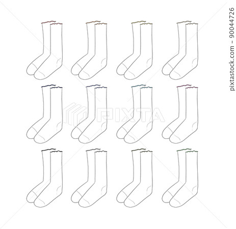 Illustration set of socks 90044726