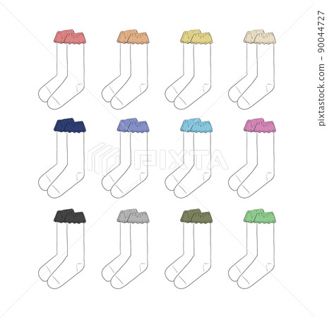 Illustration set of socks 90044727