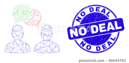 Blue Scratched No Deal Stamp Seal and Web Carcass Euro People Chat Blue Scratched No Deal Stamp Seal and Web Carcass Euro People Chat 90044765