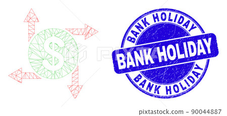 Blue Scratched Bank Holiday Seal and Web Carcass Dollar Emission Blue Scratched Bank Holiday Seal and Web Carcass Dollar Emission 90044887