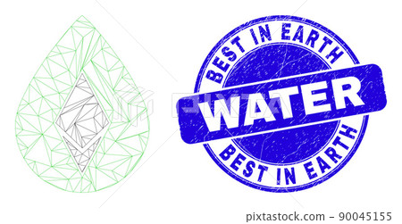 Blue Distress Best in Earth Water Stamp Seal and Web Carcass Crystal Drop Blue Distress Best in Earth Water Stamp Seal and Web Carcass Crystal Drop 90045155