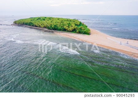 Fantastic morning aerial shot with a drone Aoshima, Miyazaki Prefecture, Aoshima Shrine, and a demon's washing board Fantastic morning aerial shot with a drone Aoshima, Miyazaki Prefecture, Aoshima Shrine, and a demon's washing board 90045293