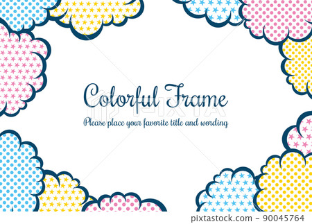 Colorful cloud frame material Colorful cloud frame material 90045764