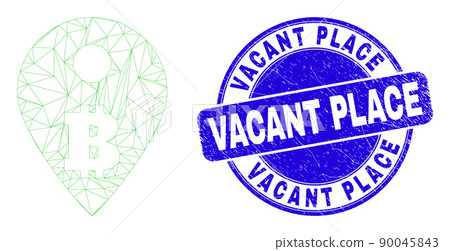 Blue Grunge Vacant Place Seal and Web Mesh Bitcoin Map Marker Blue Grunge Vacant Place Seal and Web Mesh Bitcoin Map Marker 90045843