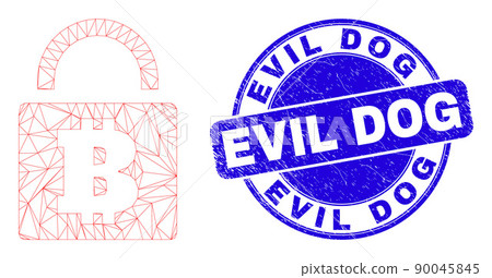 Blue Grunge Evil Dog Seal and Web Mesh Bitcoin Lock Blue Grunge Evil Dog Seal and Web Mesh Bitcoin Lock 90045845