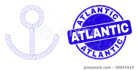 Blue Grunge Atlantic Seal and Web Carcass Anchor 90045919