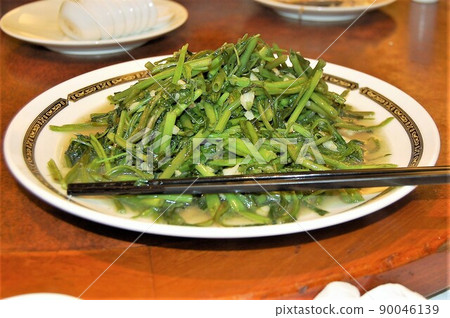 Taiwanese food stir-fried water spinach Taiwanese food stir-fried water spinach 90046139