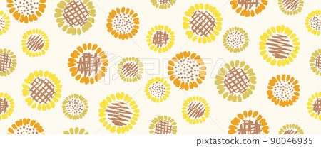 2way sunflower pattern-hand drawn 2way sunflower pattern-hand drawn 90046935