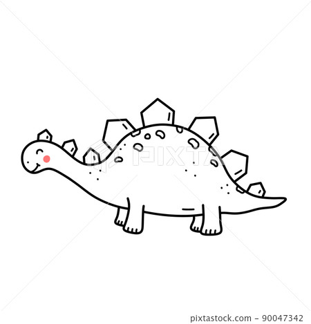 Cute smiling dinosaur isolated on white background Cute smiling dinosaur isolated on white background 90047342