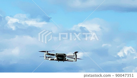 一架起飛飛去航拍的無人機 一架起飛飛去航拍的無人機 90047351