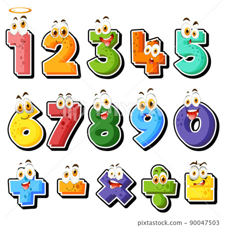 Counting number 0 to 9 and math symbols Counting number 0 to 9 and math symbols 90047503