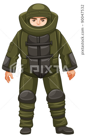 Man in army uniform on white background Man in army uniform on white background 90047532