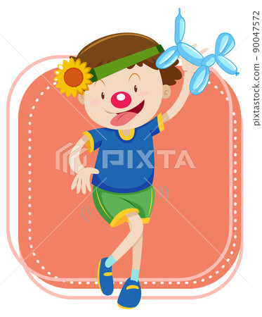 Little boy acting on white background 90047572