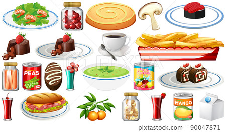 Set of different foods 90047871