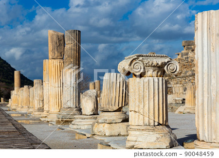 Odeon theater and Upper Agora in the Efesus Odeon theater and Upper Agora in the Efesus 90048459
