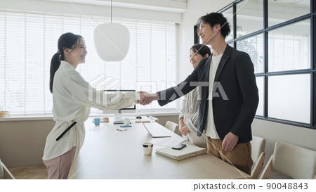 Business scene handshake Business scene handshake 90048843