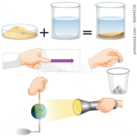 Science experiment with light and water Science experiment with light and water 90049156