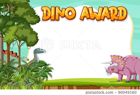 Banner template with dinosaur theme 90049160