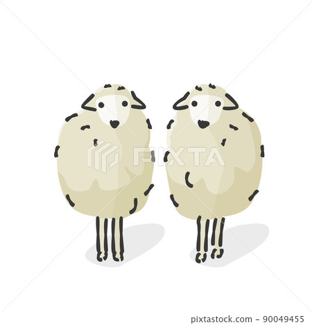 時尚的羊(插圖圖標) 時尚的羊(插圖圖標) 90049455