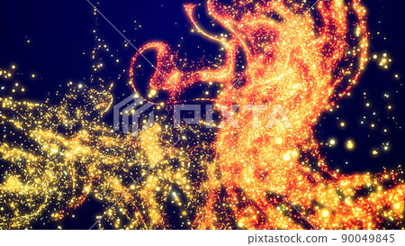 particle background like confetti in oil. 3d render of magic fiery golden sparkles glisten and shine, swirling in viscous liquid, colorful shimmering in the light. particle background like confetti in oil. 3d render of magic fiery golden sparkles glisten and shine, swirling in viscous liquid, colorful shimmering in the light. 90049845
