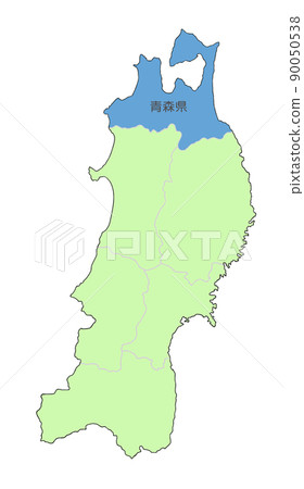 Map of the incident (dark image) Aomori Prefecture Tohoku region 90050538
