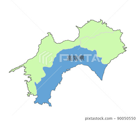 Map of the incident (dark image) Kochi Prefecture Shikoku region 90050550