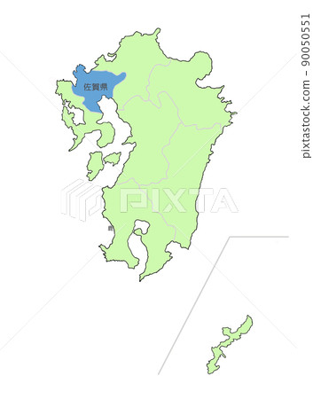 Map of the incident (dark image) Saga Prefecture Kyushu region 90050551