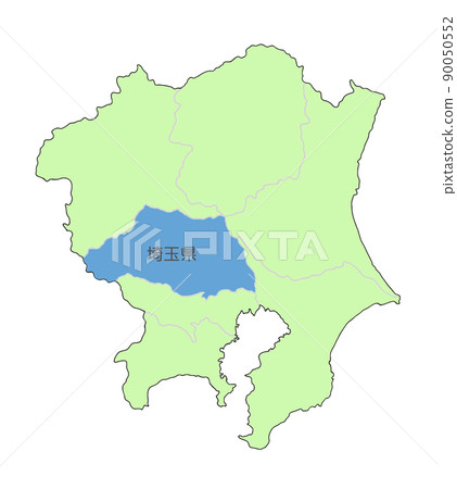 Map of the incident (dark image) Saitama Prefecture Kanto region 90050552