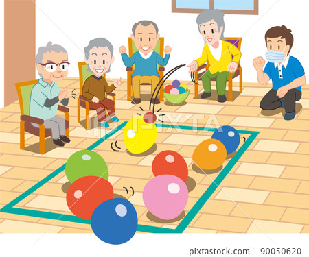 Nursing recreation balloon game 02 - Stock Illustration [90050620] - PIXTA