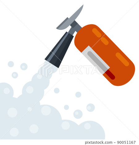 Extinguisher. Fireman tool. Red cylinder. Extinguisher. Fireman tool. Red cylinder. 90051167