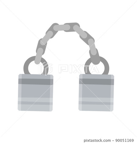 Handcuff. Icon of arrest of offender. Handcuff. Icon of arrest of offender. 90051169