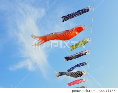 Carp streamer swimming in the sky of "Nijigahama Beach" ④ 90051377