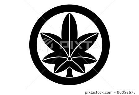 Kaede on the Japanese family crest 90052673