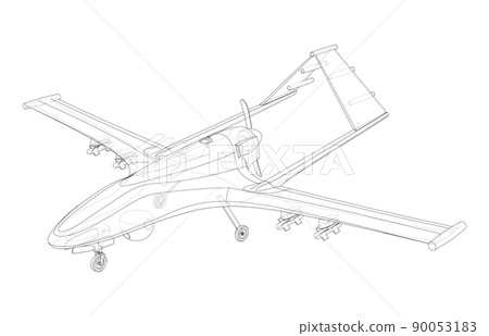 Military Predator Drone. Vector Military Predator Drone. Vector 90053183