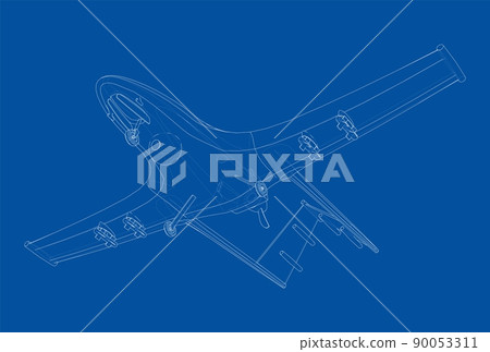 Military Predator Drone. Vector Military Predator Drone. Vector 90053311