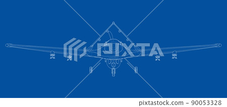 Military Predator Drone. Vector Military Predator Drone. Vector 90053328